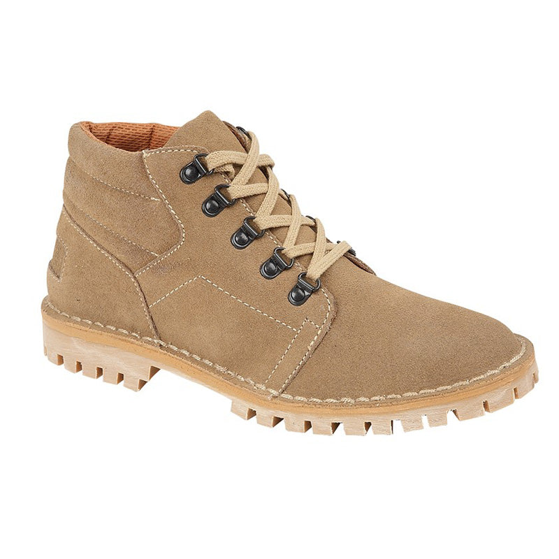 Roamers Womens Roamers D Ring Leisure Boot Taupe Light Taupe