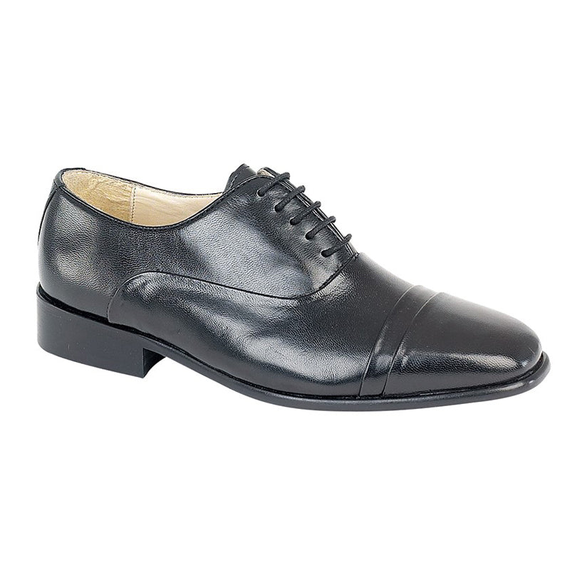 Montecatini Mens Montecatini Folded Cap Oxford Tie Shoe Black Black