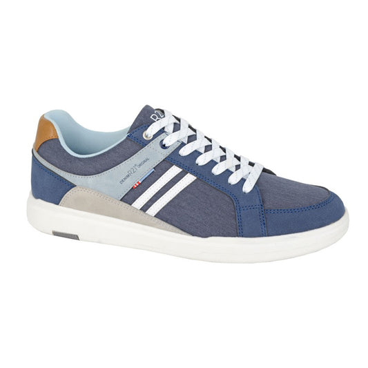 Mens Route 21 7 Eye Striped Leisure Shoes Navy