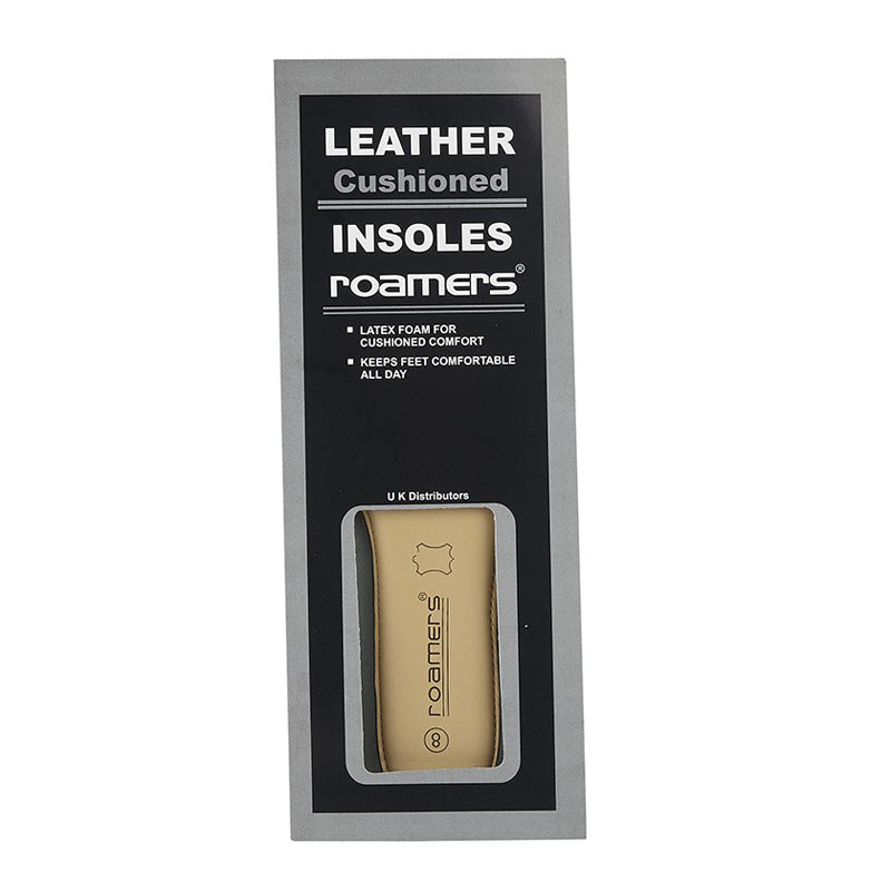 Roamers Unisex Roamers Deluxe Padded Leather Insoles Black Black