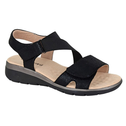 Womens Boulevard Touch Fastening Sandals Shimmer Black