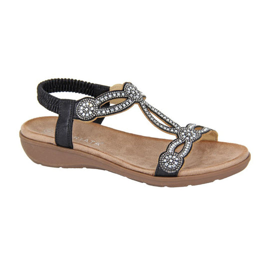 Womens Cipriata GIADA Sling-back Sandals Shimmer Black