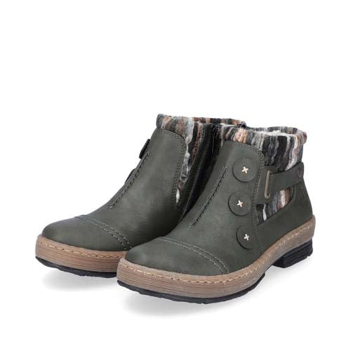 Womens Rieker Fleece Lining Boots Green Z6759-54