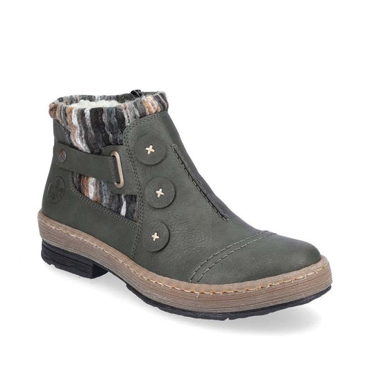 Rieker Womens Rieker Fleece Lining Boots Green Z6759-54 Green