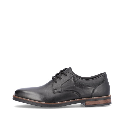 Mens Rieker Smart Leather Shoes Black