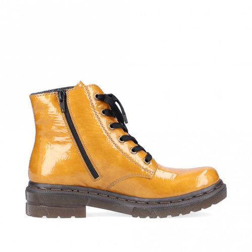 Womens Rieker Fleece Lining Boots Mustard Yellow